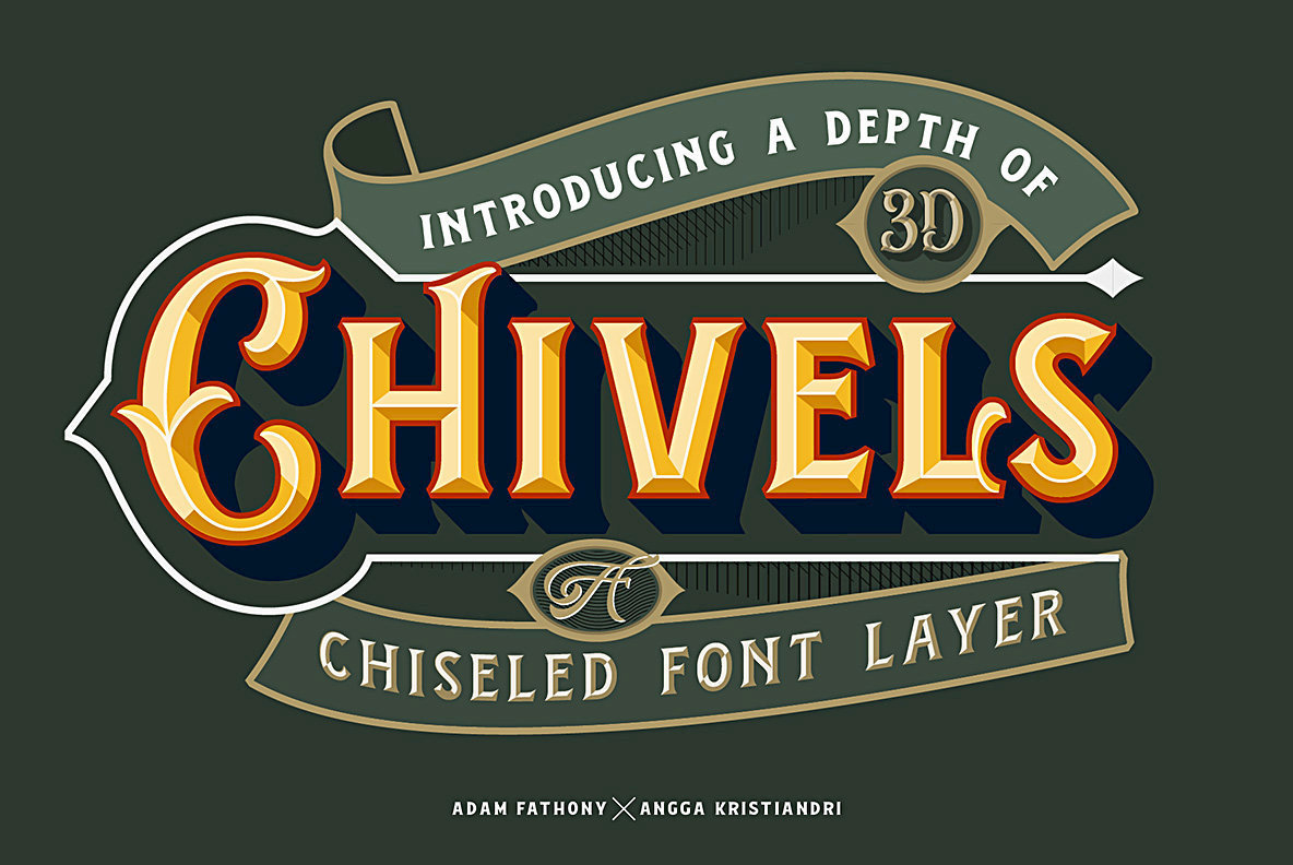 Chivels Font Family素材之家精选英文字体