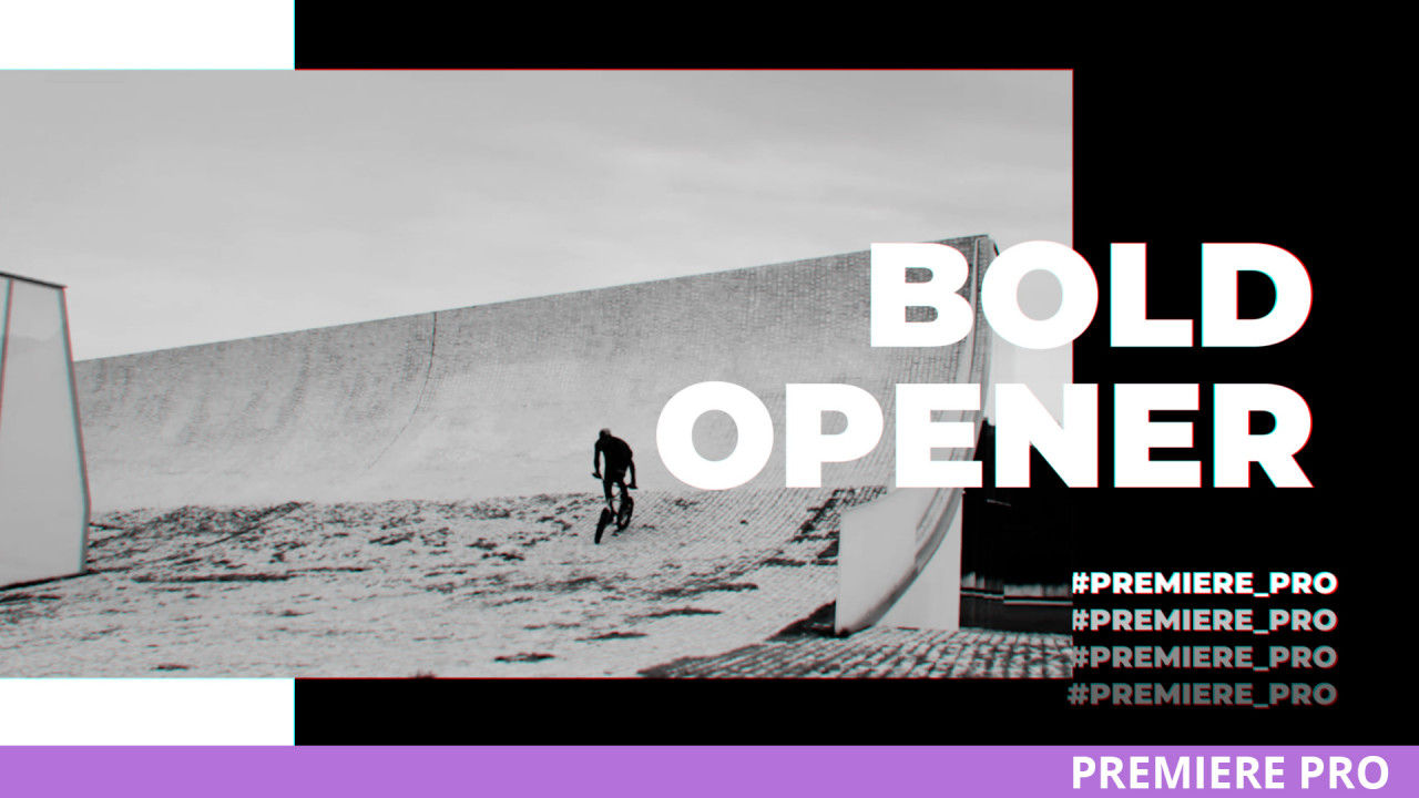 25个黑白文字动画素材库推荐PR模板