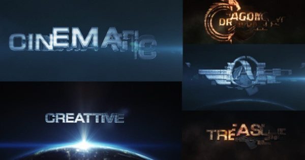 变形字体字幕标题素材库精选AE模板 Cinematic Transform