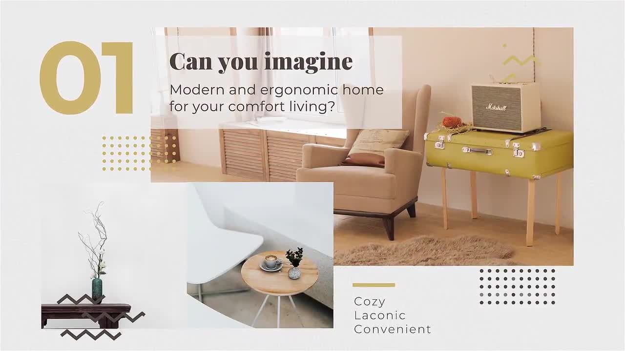 超现代室内演示宣传介绍素材库精选AE模板