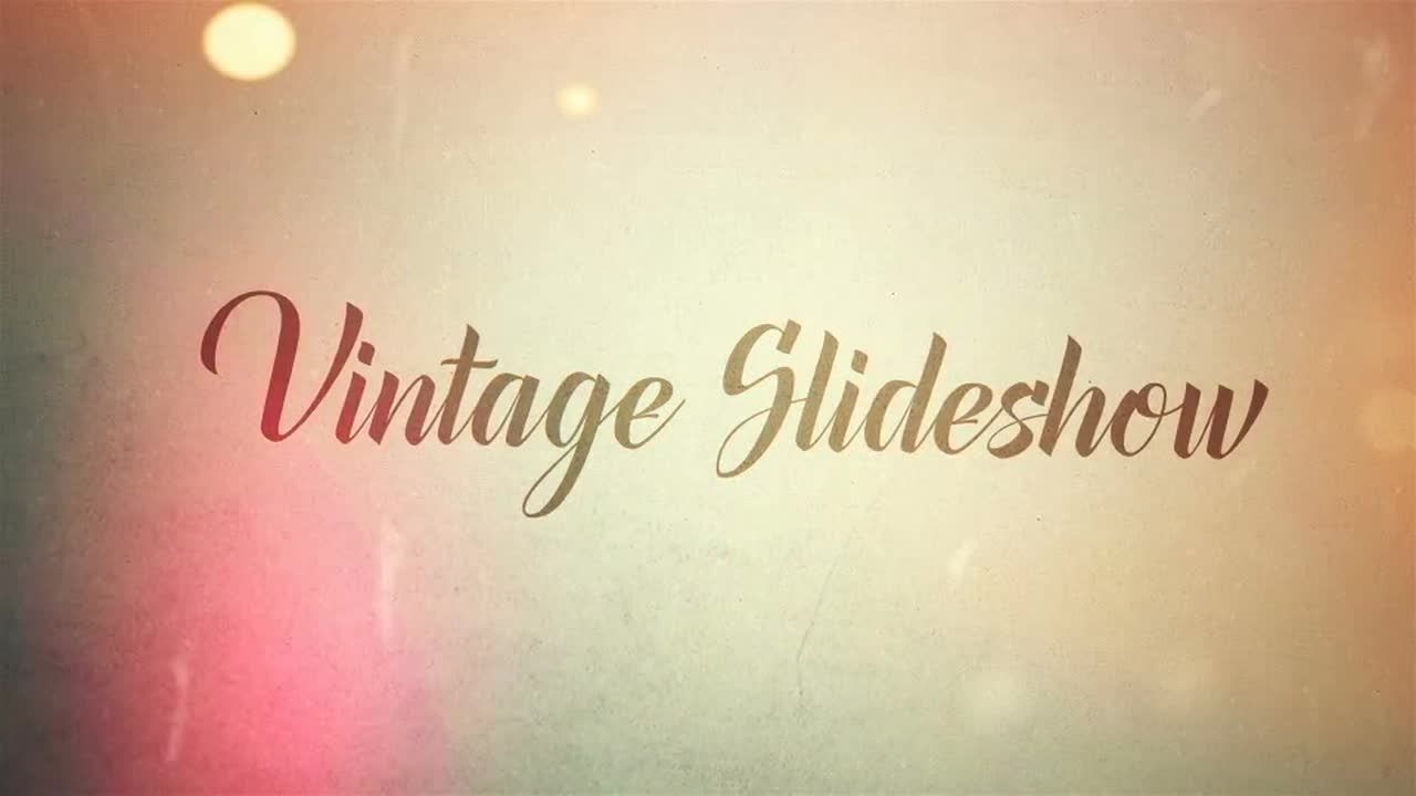 唯美秋季泛黄漏光相片展示视频素材库精选AE模板