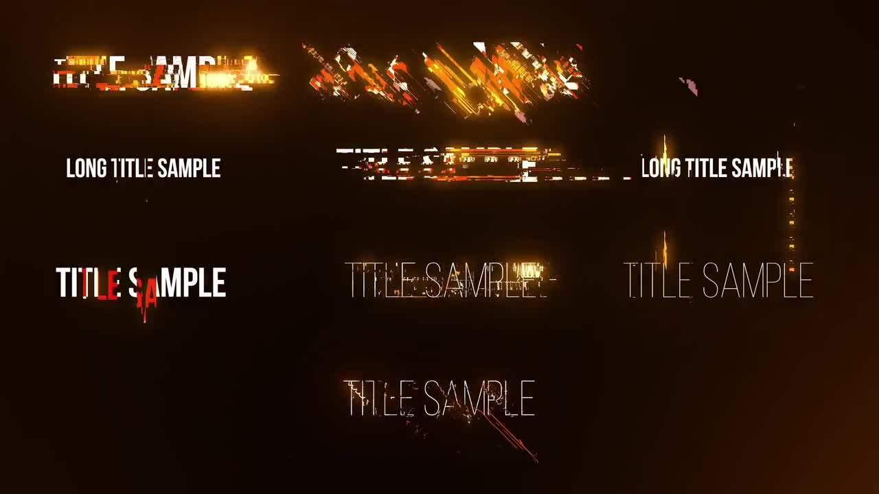 13个充满能量且时尚动画的全屏标题动画ae模板