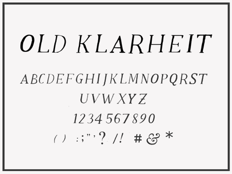 Old Klarheit font素材之家精选英文字体