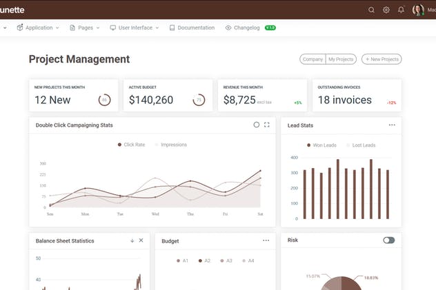 Bootstrap 4框架网站后台HTML模板素材库精选 Brunette – Bootstrap 4 Admin & Powerful UI Kit插图(2)