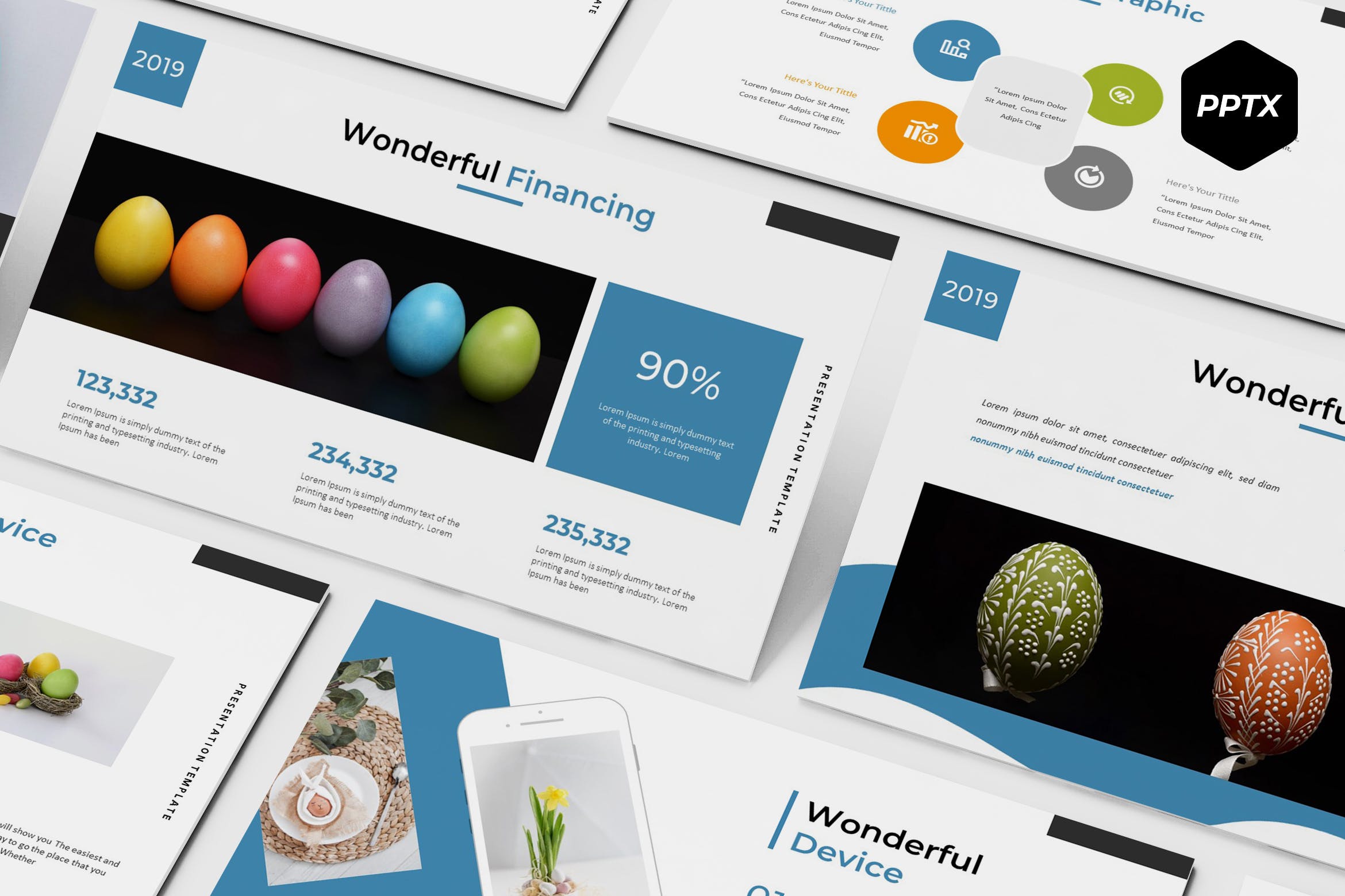 复活节手绘彩蛋主题PPT幻灯片模板 The Eastre – Powerpoint Template插图