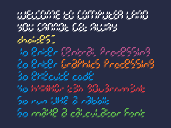 Calculatrix 7 font插图