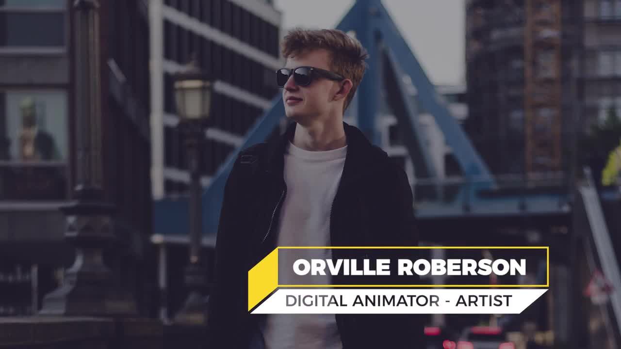 简单动态人物名称介绍字幕条展示素材库推荐PR模板