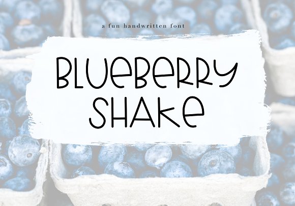 Blueberry Shake – A Fun Font素材之家精选英文字体
