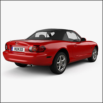 马自达Mazda MX-5 convertible with HQ interior 1998 素材之家精选3D模型