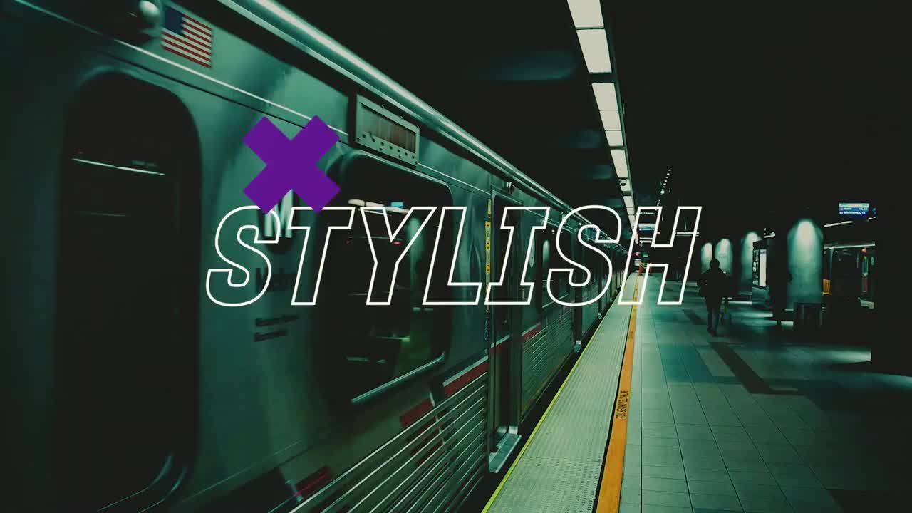 快速简约的动态时尚字体全屏文本素材库精选PR图文模板