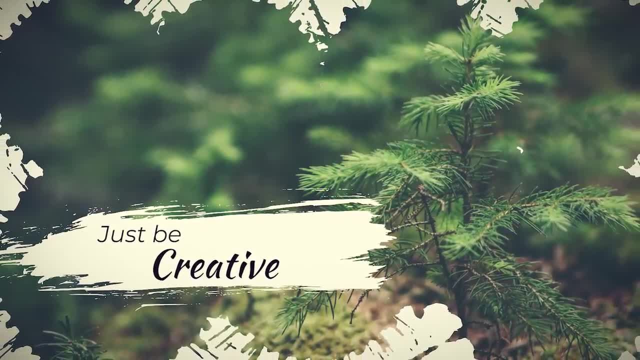 墨水画笔幻灯片动画素材库精选PR模板