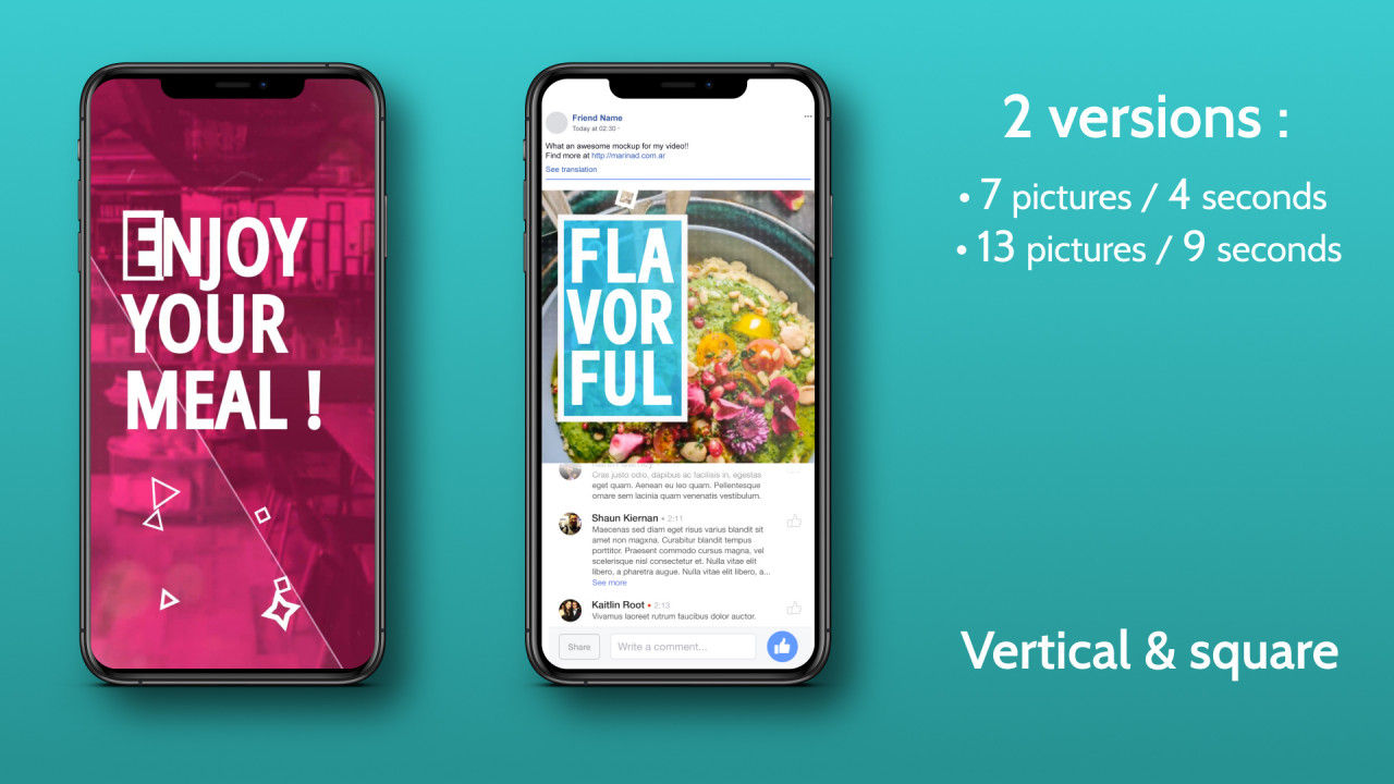 简短的手机竖屏幻灯片特效素材库精选AE模板