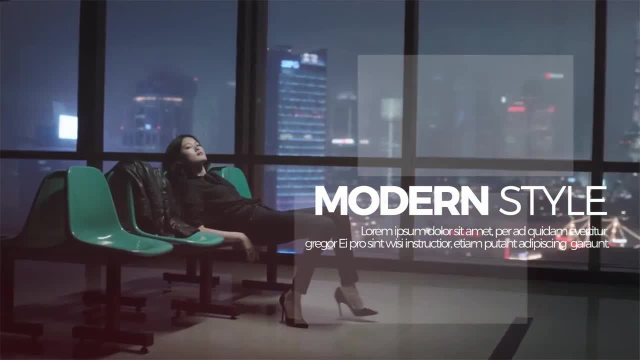 现代的乐观幻灯片Pr模板