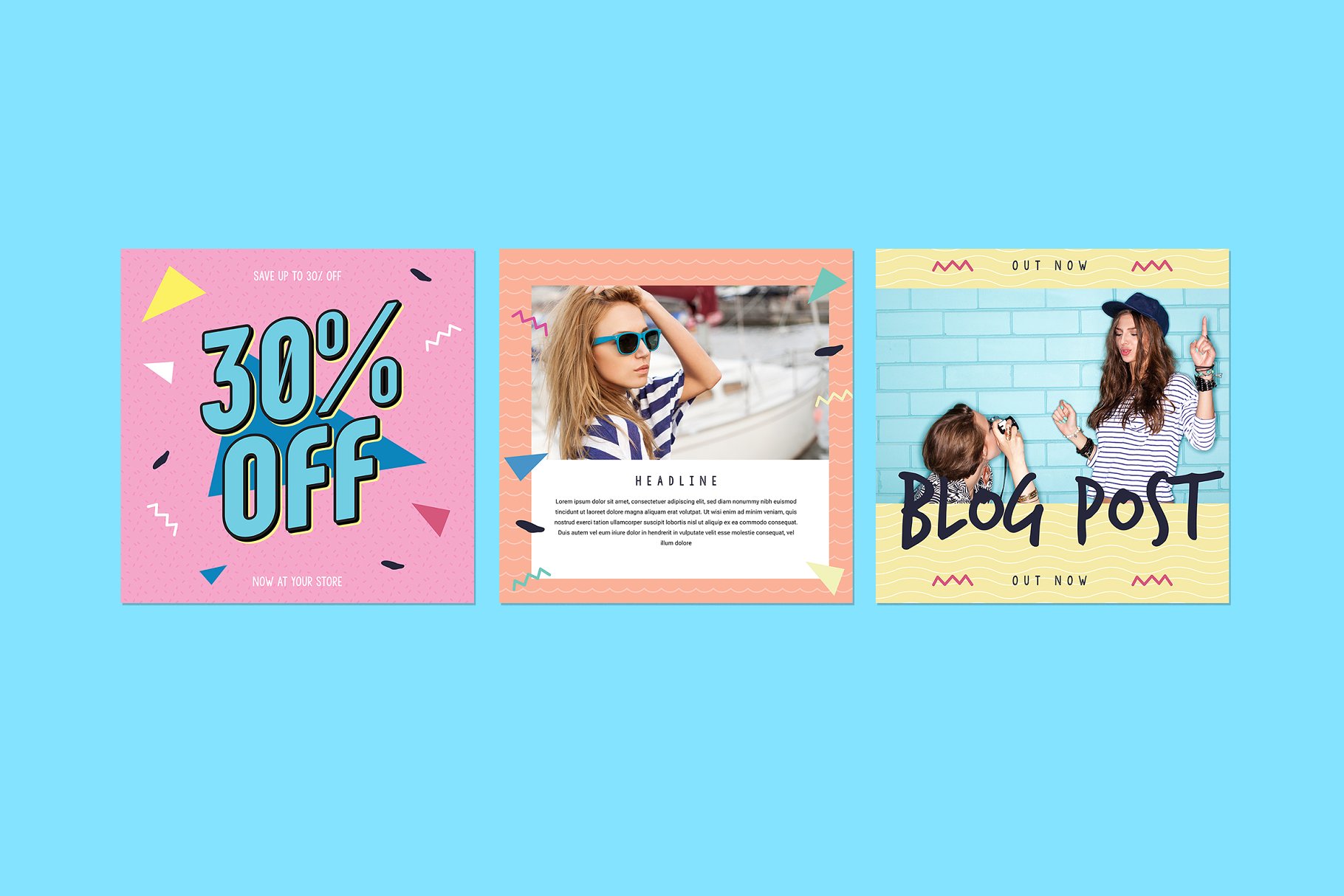 高品质时尚社交媒体INS帖子模板素材库精选 Celebgram_Instagram Fashion Pack插图(3)