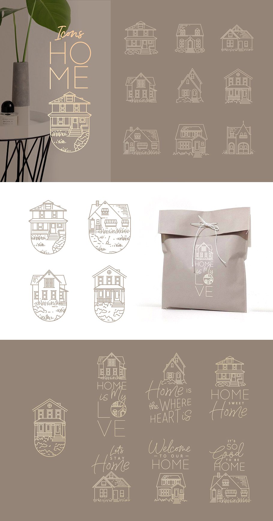 建筑房子主题图标集 Home Icons插图