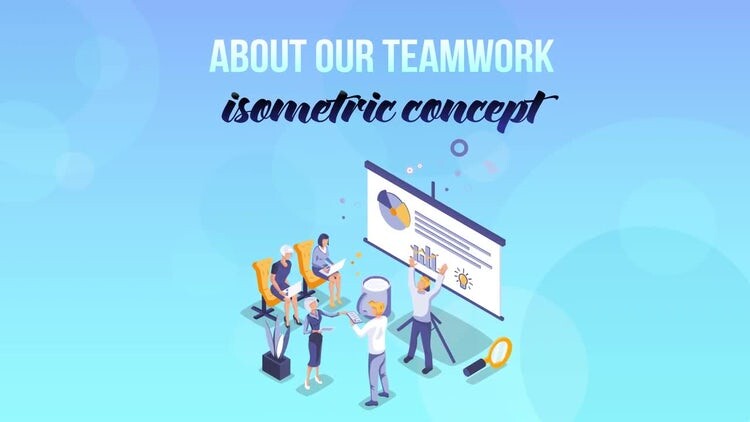 简单出色的团队合作等距概念素材库精选AE模板