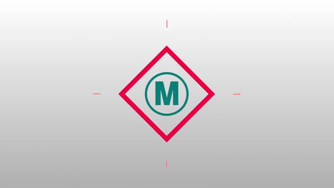 最小形状的AE徽标模板