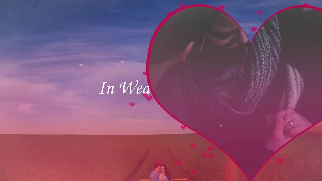 浪漫的婚礼幻灯片素材库精选AE模板