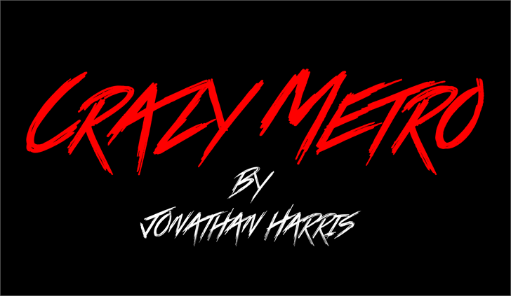 Crazy Metro font插图 Crazy Metro font插图