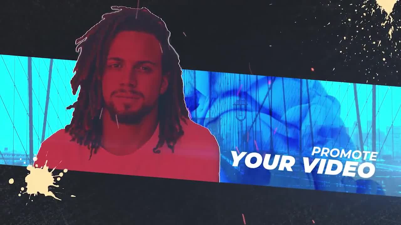 油漆飞溅效果开场动画素材库推荐PR模板