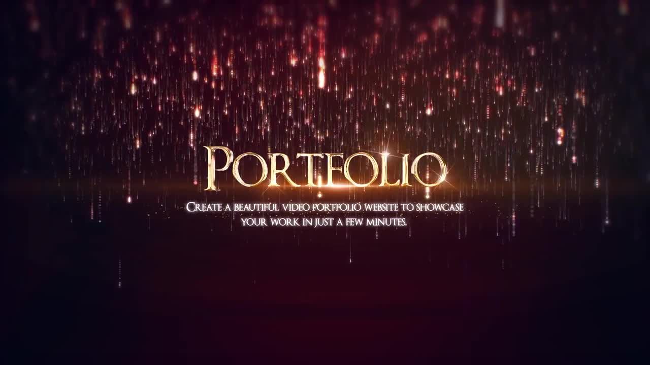 精美豪华明亮的下落粒子金色标题素材库精选AE模板