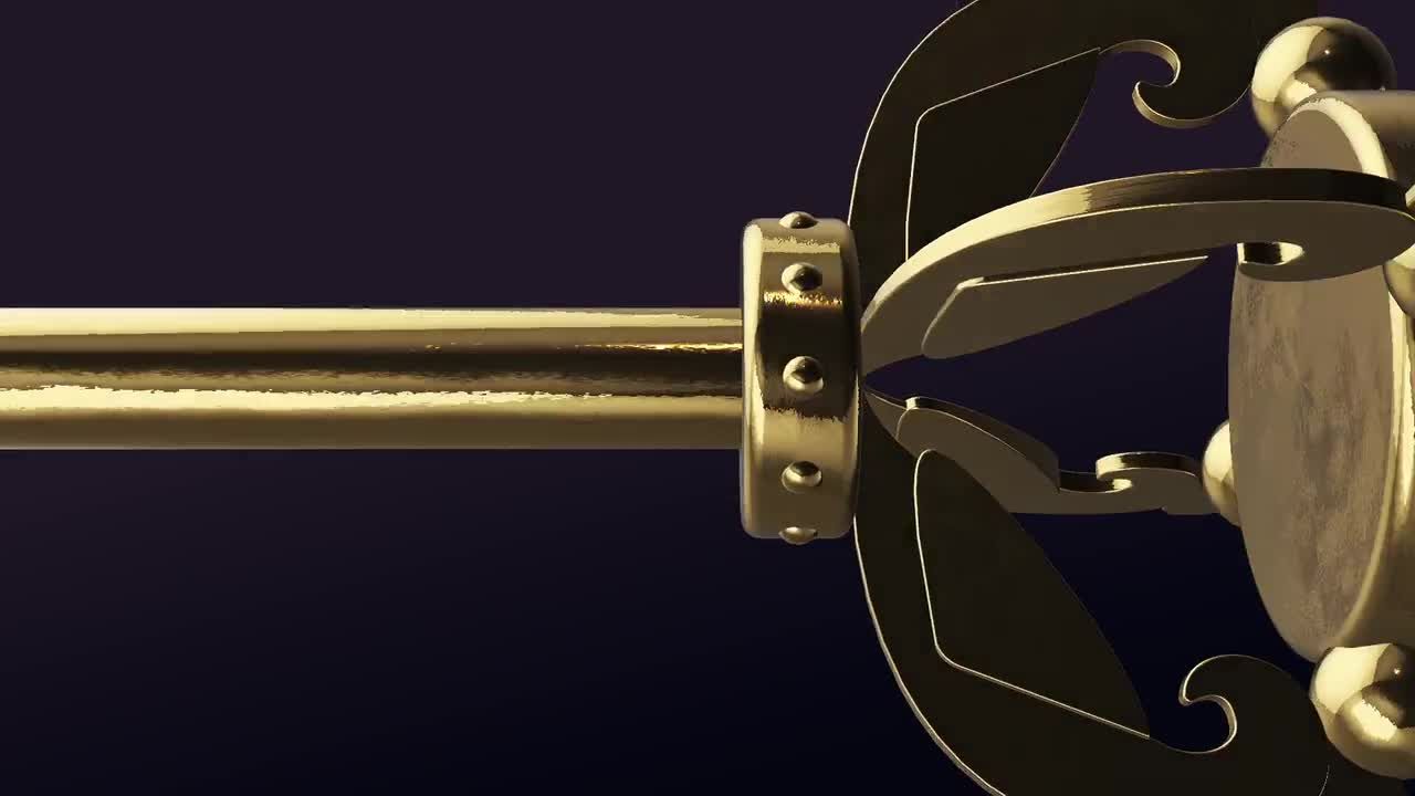 时尚华丽精美的金钥匙旋转展示文本素材库精选AE模板