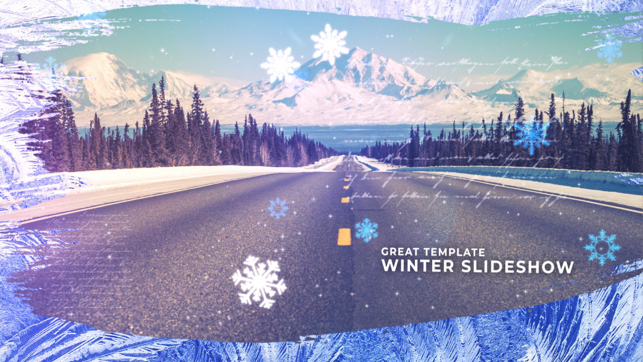 冬季幻灯片放映节日动画素材库精选AE模板