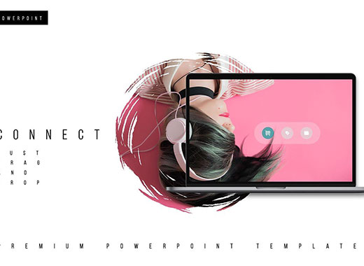 CONNECT Premium时尚极简的产品演示PPT模板下载[pptx]