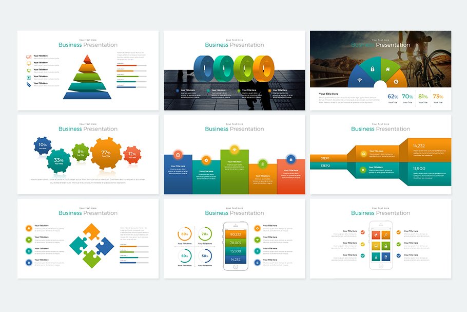 商务风格数据统计分析PPT幻灯片 Yogyakarta Powerpoint插图(12)