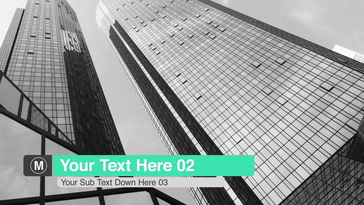 三分之二效果文本动画素材库精选AE模板