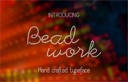 Beadwork font素材之家精选英文字体