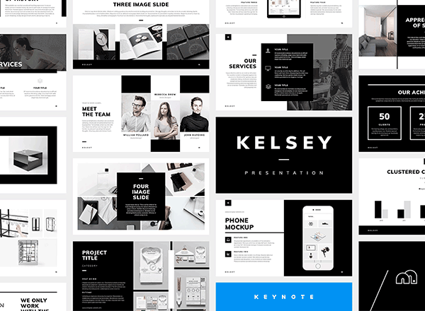 素材库下午茶：高端商务提案质感的keynote设计模板