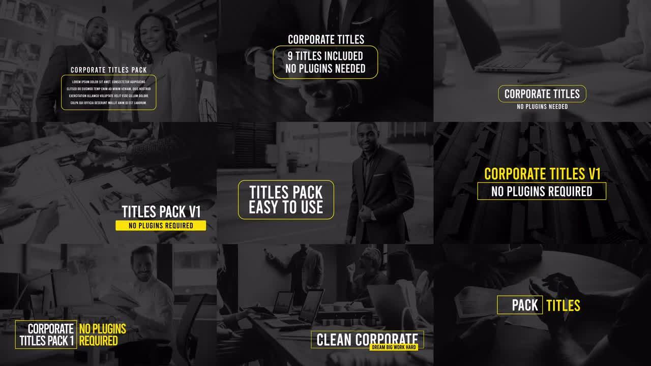 9个公司名标题动画素材库精选AE模板