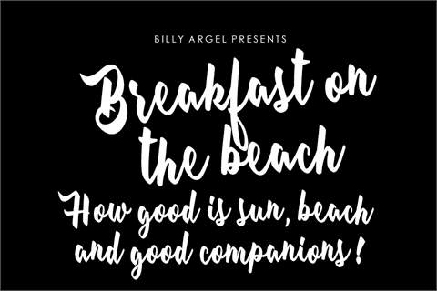 Breakfast on the beach Personal font素材之家精选英文字体