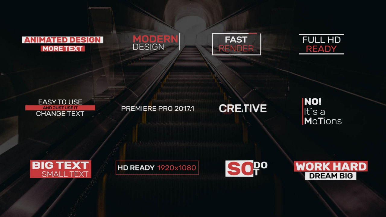 时尚流畅的动态标题文字素材库推荐PR模板