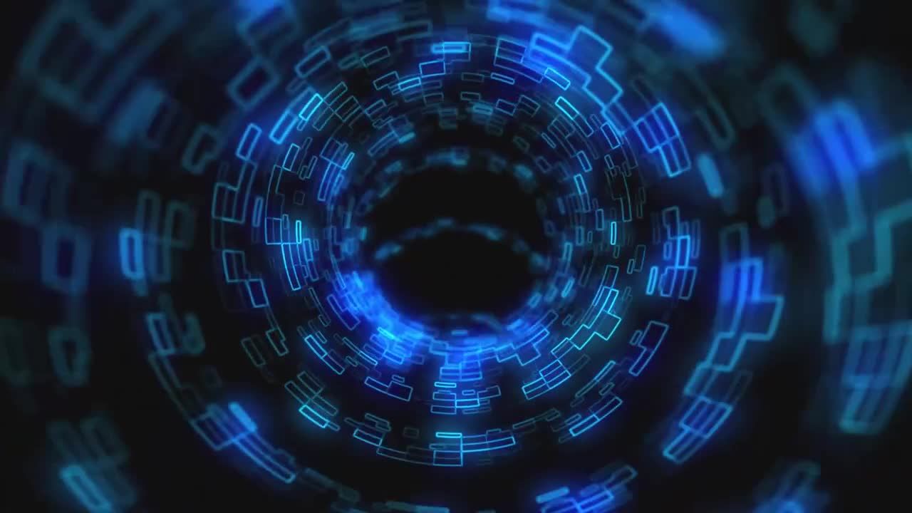 Techno数字圆圈徽标显示素材库精选AE模板