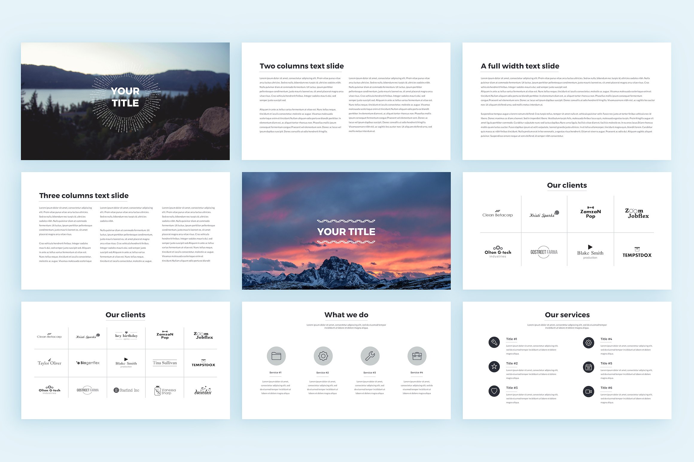 时尚小清新的PPT基调模板插图(6)