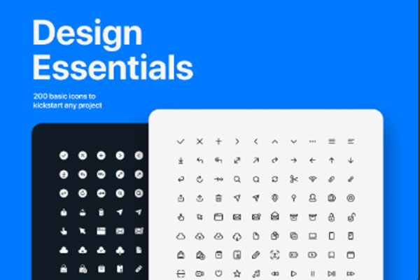 素材库下午茶：200个Web&App UI设计元素素材库精选图标