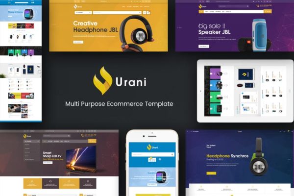 响应式电子科技主题电商网站Prestashop模板素材库精选 Urani – Responsive Prestashop Theme