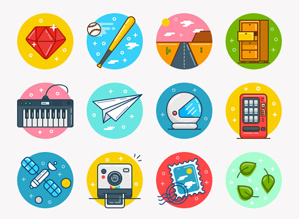 超酷的Ballicons 3图标免费版[AI, EPS, PNG, SVG, AI]