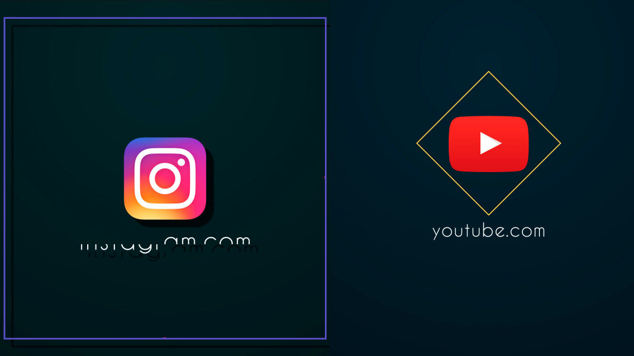 网格霓虹灯线条logo标识动画特效素材库精选AE模板