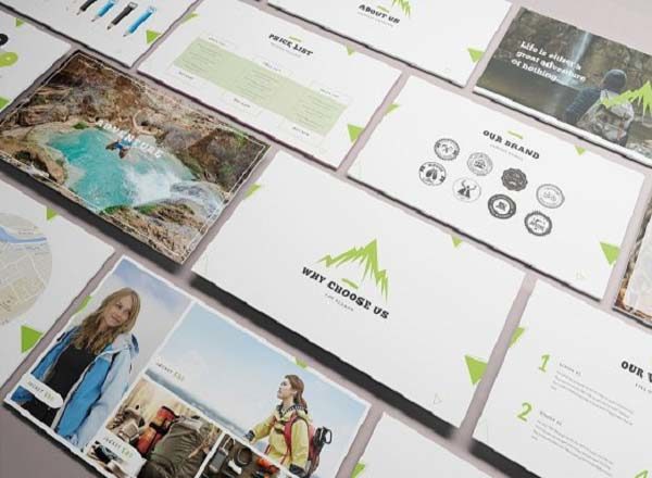 户外运动商店特色PPT模板