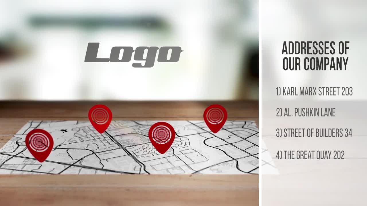 公司地址动画宣传素材库精选AE模板