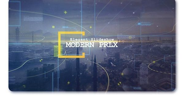 现代视差风格幻灯片视频素材库精选AE模板 Modern Parallax Cinematic Slideshow