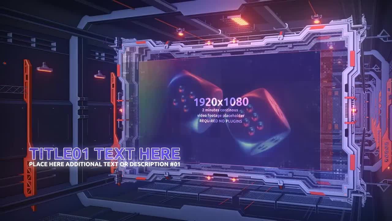 3D效果LED视频屏幕工业风格展示墙素材库精选AE模板