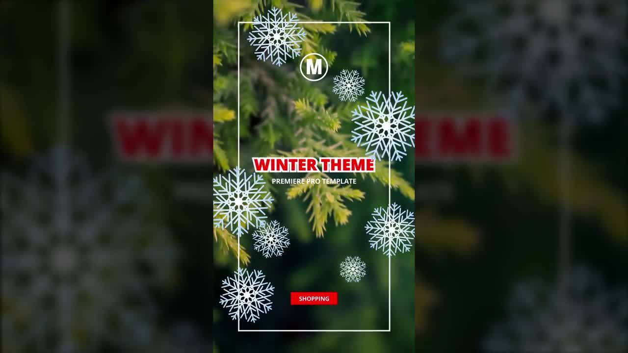 Instagram故事圣诞节宣传销售素材库精选pr模板