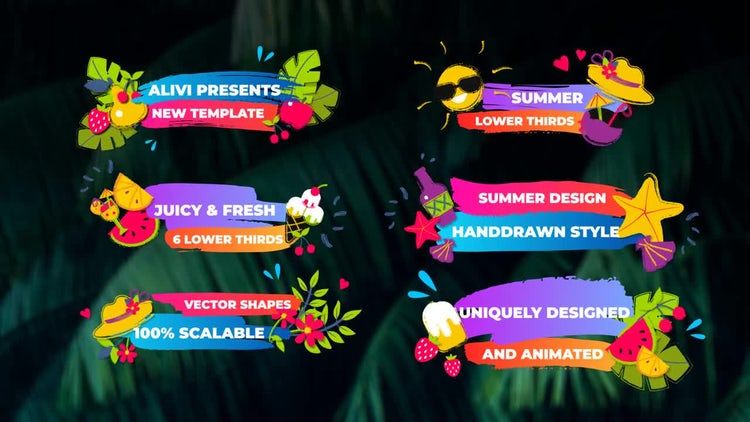 夏日动态明亮标题素材库精选AE模板