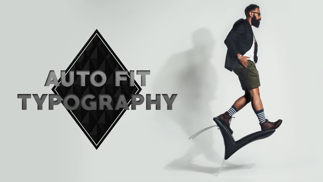 6个独特外观的自动调整黑色标题动画素材库精选AE模板