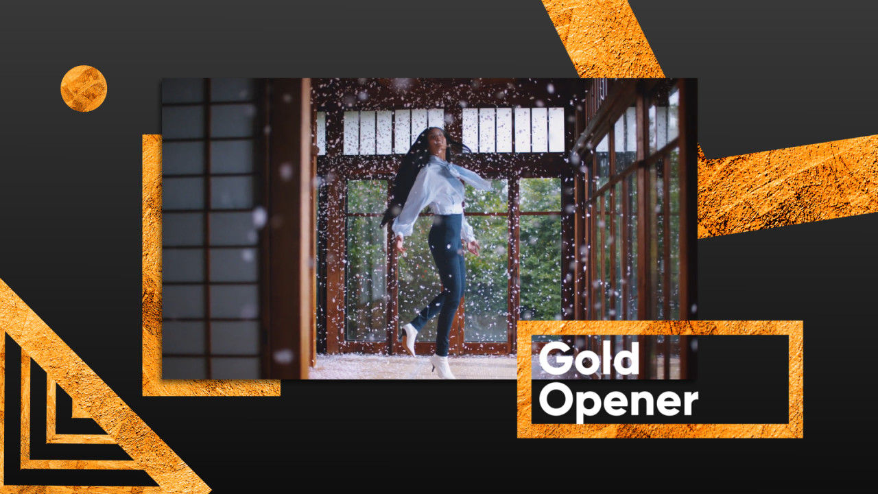 黄金开瓶器流畅文字动画素材库精选AE模板