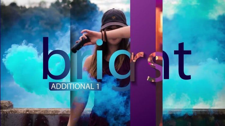 富有创意的亮色幻灯片放映ae模板